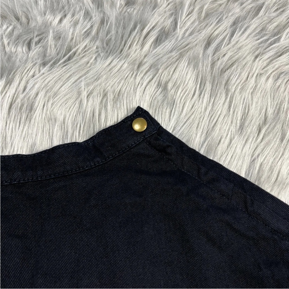 American Apparel Black Denim Mini Flare Skirt - Picture 8 of 8
